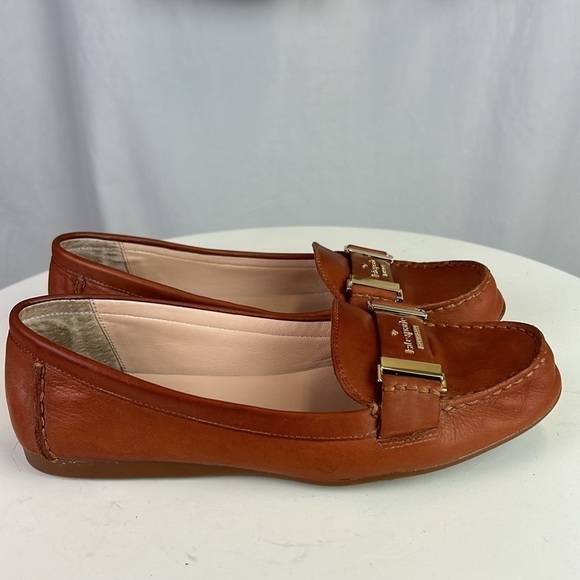 Kate Spade Slip-On Brown Leather Loafers Flats Size 9 - Picture 5 of 10
